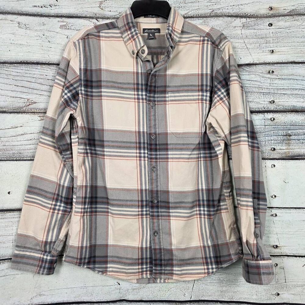 Eddie Bauer Plaid Button Down Shirt Cotton Men’s M